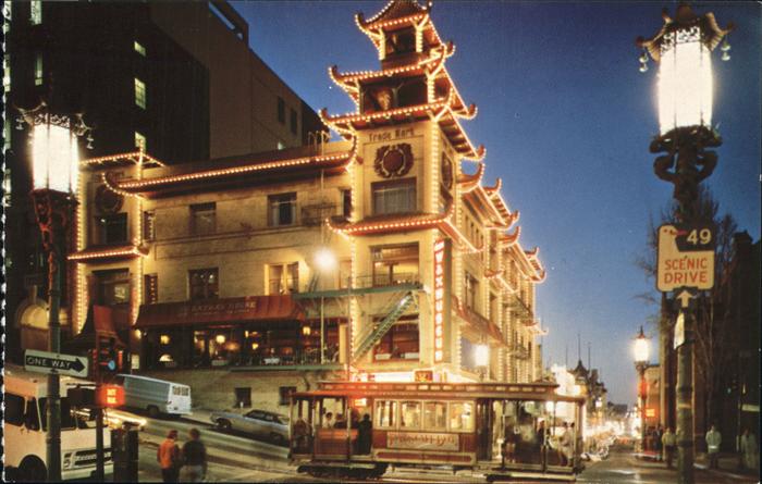 San Francisco California Chinatown at night