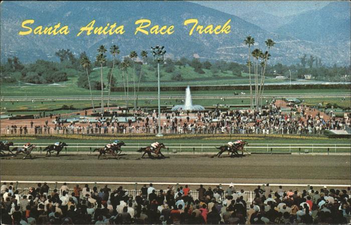 Arcadia California Santa Anita Race Track Horse Racing San Gabriel Mountains