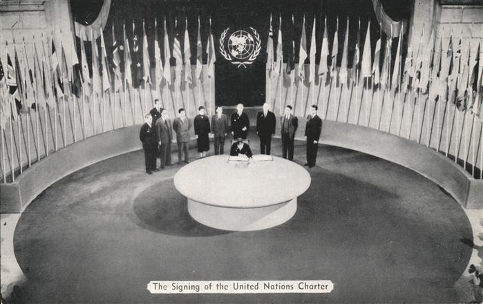 San Francisco California United Nations Unies Signing of the United Nations Char