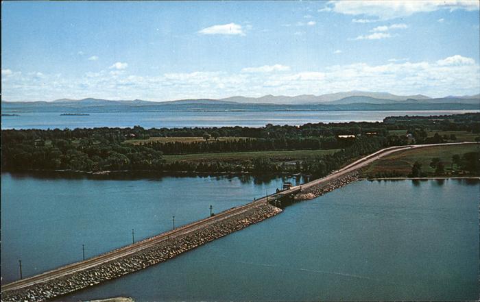 South Hero Bridge on U.S. 2 North Hero Lake Champlain Green Mountains