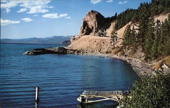 Lake Tahoe Nevada Border at Cave Rock Lake Drive