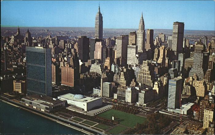 New York City United Nations Headquarters East River Empire State Building Manha
