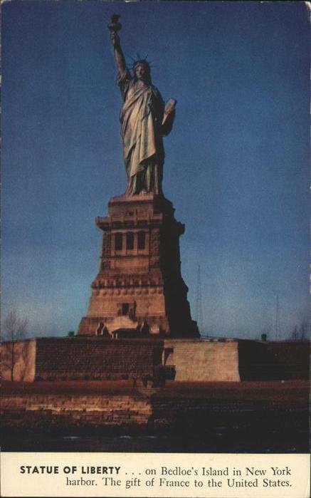 New York City Statue of Liberty on Bedloe's Island