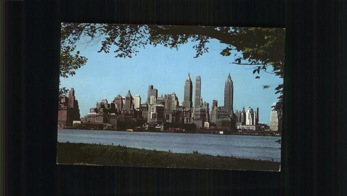 New York City Lower Manhatten Skyline view from Governor's Island