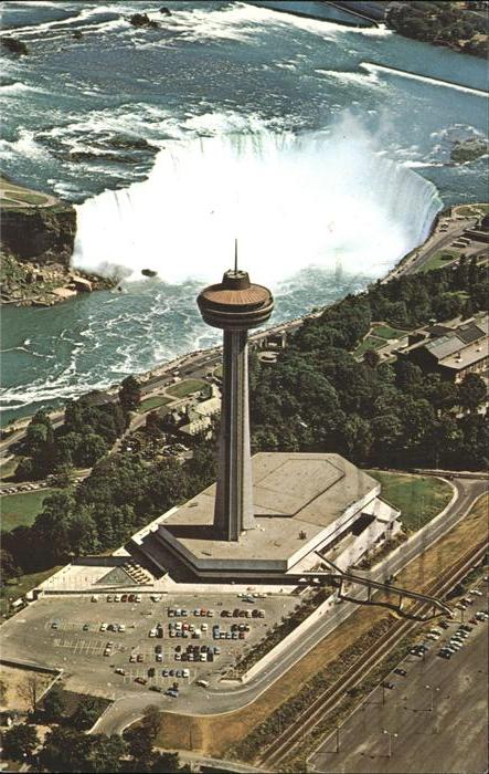 Niagara Falls Ontario Skylon Tower Horseshoe Falls aerial view