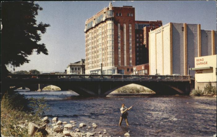 Reno Nevada Fishing on Truckee River Bridge