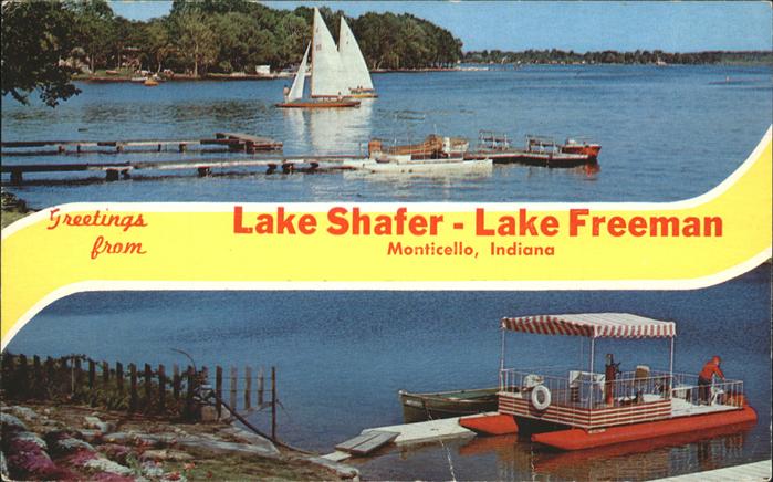 Monticello Indiana Lake Shafer Lake Freeman Segelboot Faehre