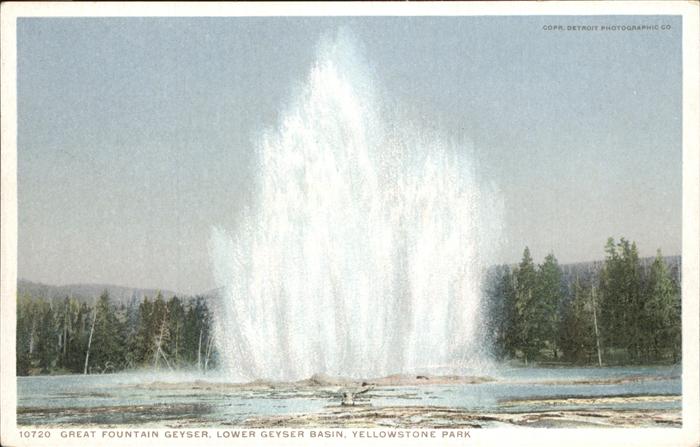Yellowstone National Park Great Fountain Geyser Lower Geyser Basin