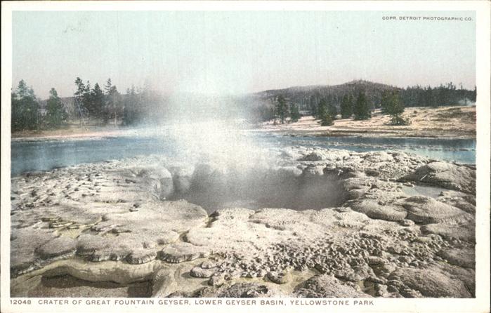 Yellowstone National Park Crater of Great Fountain Geyser Lower Geyser Basin