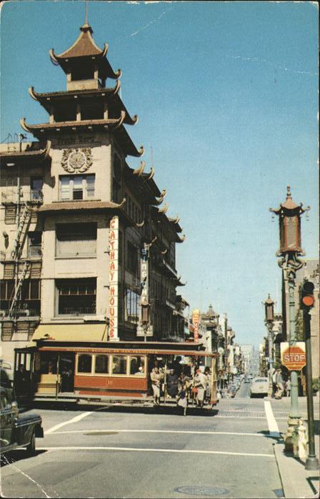 San Francisco California Chinatown Cable Car Grant Avenue