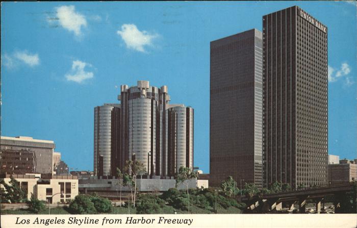 Los Angeles California Skyline from Harbor Freeway