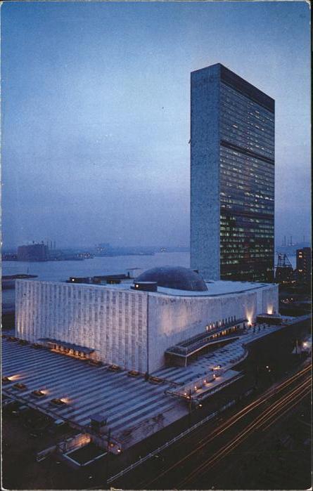 New York City United Nations Building East River