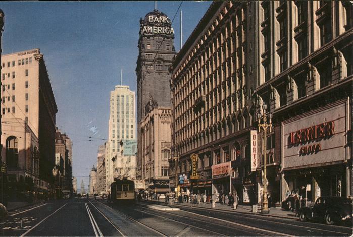San Francisco California Market Street tram
