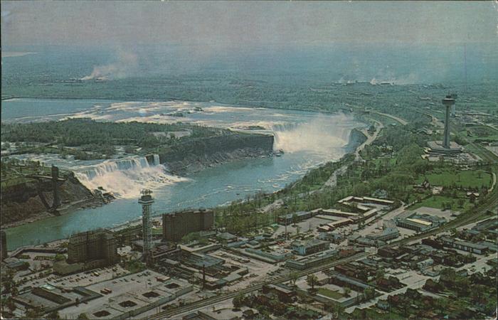 Niagara Falls Ontario Arial view American Falls Canadian Horseshoe Falls Sightse