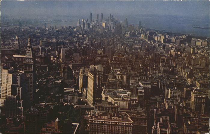 New York City Lower Manhatten view from the Empire State Building