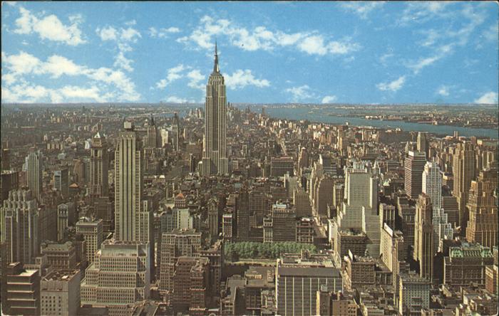 New York City Panorama with Empire State Building Skyscraper Skyline