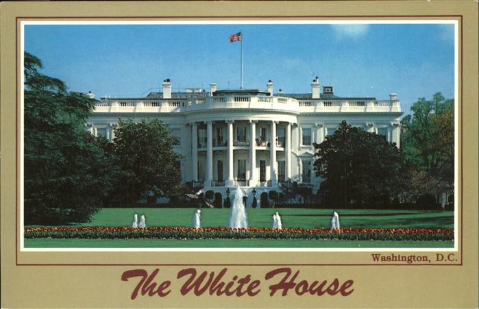 Washington DC The White House Fontaine