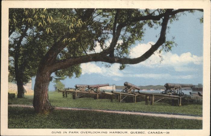 Quebec Guns in Park overlooking Harbour