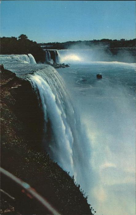 Niagara Falls Ontario American and Horsehoe Falls from Prospekt Point