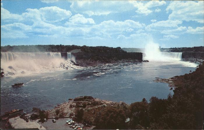 Niagara Falls Ontario General view of American Falls and Horsehoe Falls