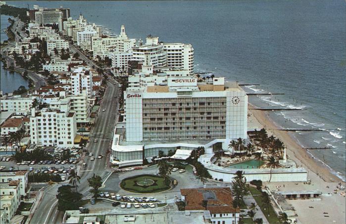 Miami Beach Looking north from Seville Hotel Hotel Row