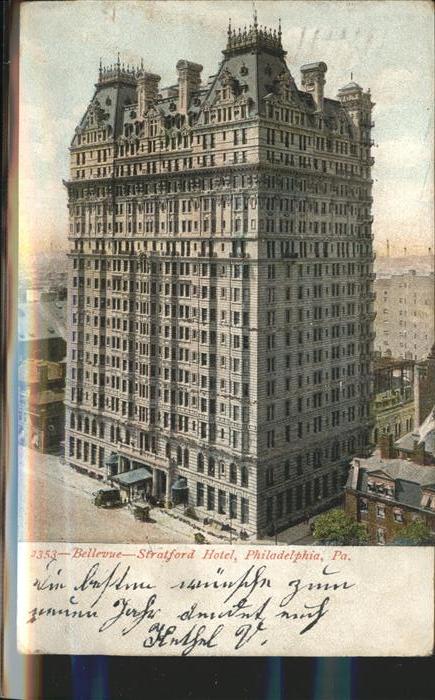 Philadelphia Pennsylvania Bellevue Stratford Hotel