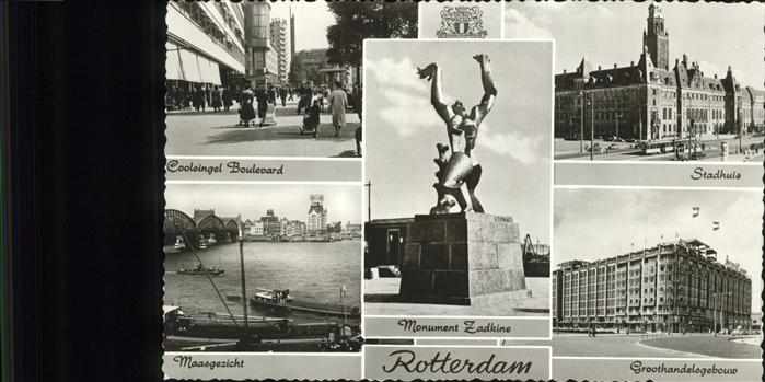 Rotterdam mit Stadthuis u.Coolsingel Boulevard