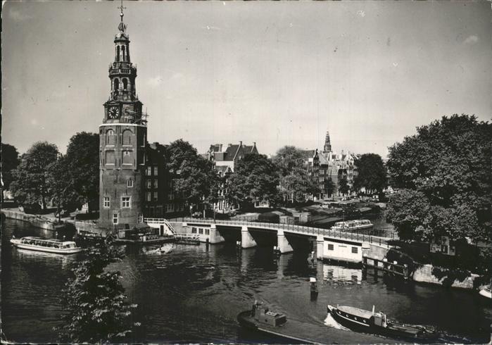 Amsterdam Niederlande Oude Schans en Montelbaanstoren