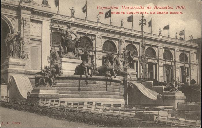 Bruessel Bruxelles Sculptural du Grand Bassin