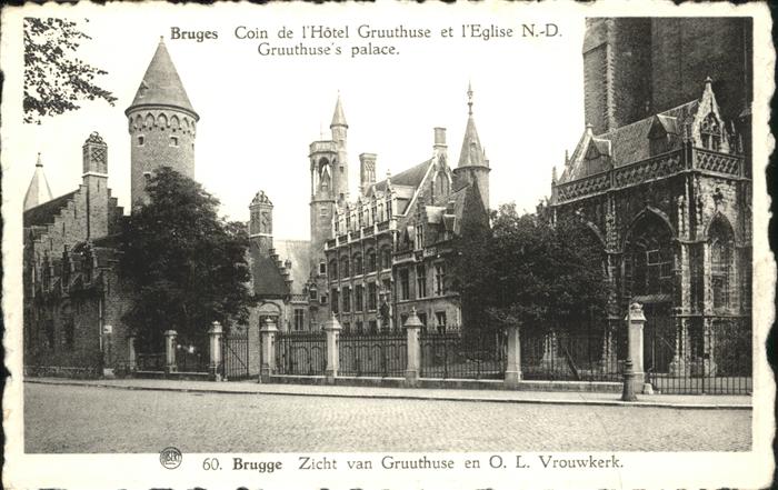 Bruges BRUGGE Belgie Coin de L Hotel Gruuthuse et L Eglise