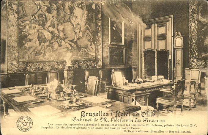 Bruessel Bruxelles Hotel de Ville (Cabinet de M.L Eschevin des Finances