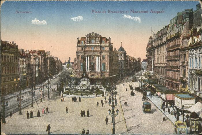 Bruessel Bruxelles Place de Brouckere et Monument Anspach