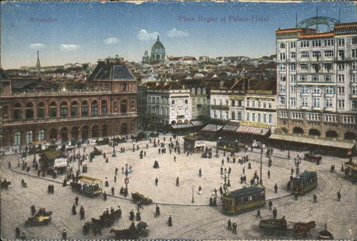 Bruessel Bruxelles Rogier Platz et Palace-Hotel