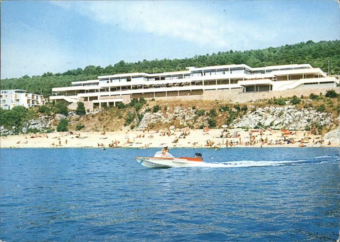 Rabac Kroatien Hotel Girandella Strand Motorboot