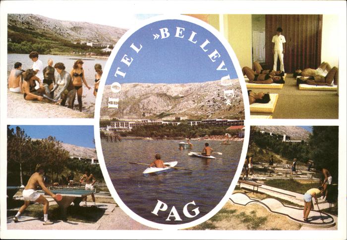 Pag Hotel Strand Tischtennis Kanu Minigolf Gymnastik