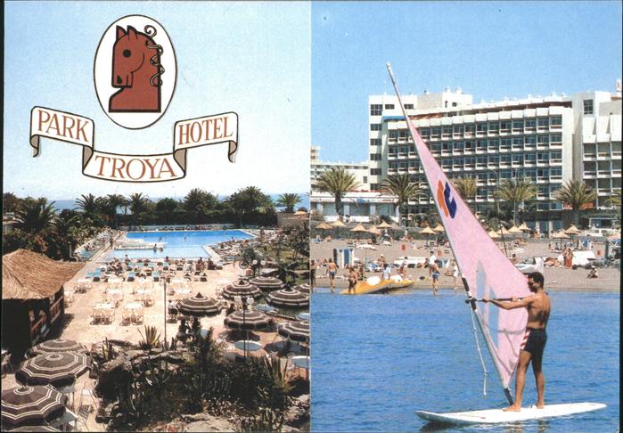 Tenerife Park Hotel Troya Swimming Pool Playa de Las Americanas Strand Windsurfu