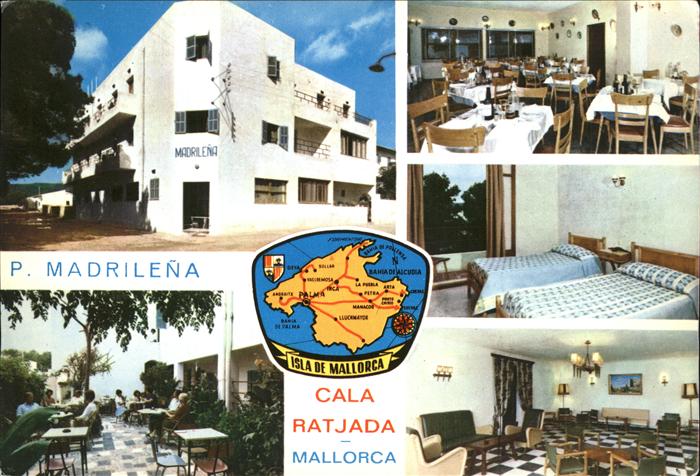 Cala Ratjada Mallorca Hotel Restaurant Madrilena uebersichtskarte Isla de Mallor