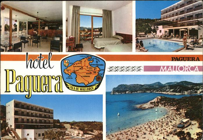 Paguera Mallorca Islas Baleares Hotel Paquera Swimming Pool Playa uebersichtskar