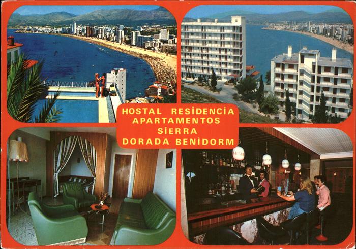 Benidorm Hostal Residencia Apartamentos Sierra Dorada Piscina Playa Bar