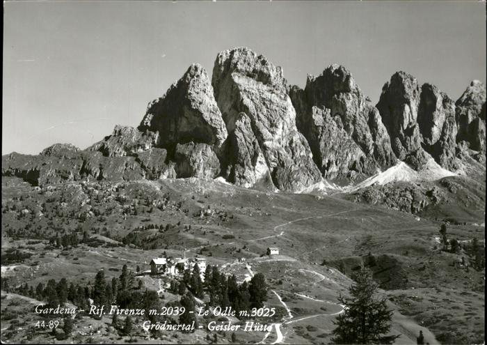 Groeden Tirol Val Gardena Rifugio Firenze Le Odle Dolomiti Groednertal Geislerhu
