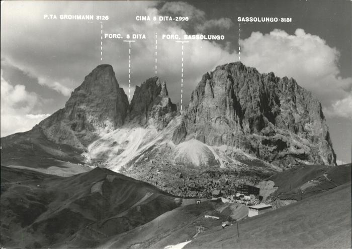 Canazei Passo Sella Albergo Maria Flora Sassolungo Dolomiti Sellajoch Langkofel