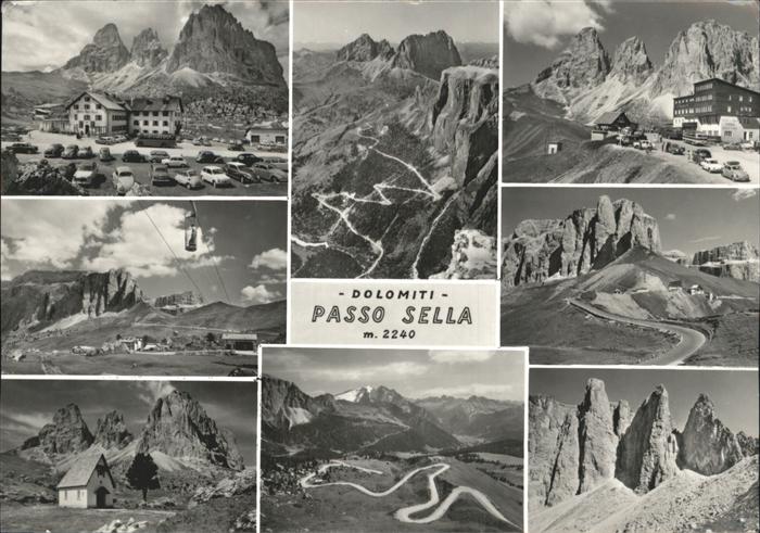 Passo Sella Sellerjoch Pass Strasse Berggasthaus Restaurant Dolomiten