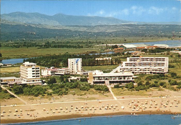 Ulcinj Hoteli Grand Lido Olympic Bellevue Strand Fliegeraufnahme