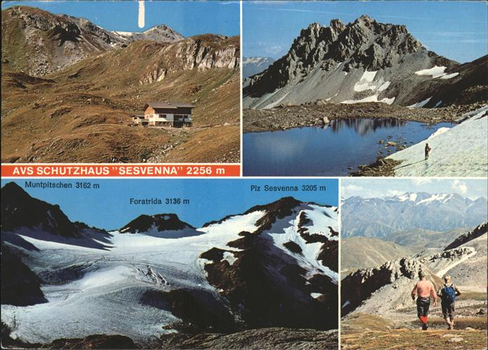 Schlinig Mals Suedtirol AVS Schutzhaus Sesvenna Bergsee Gletscher
