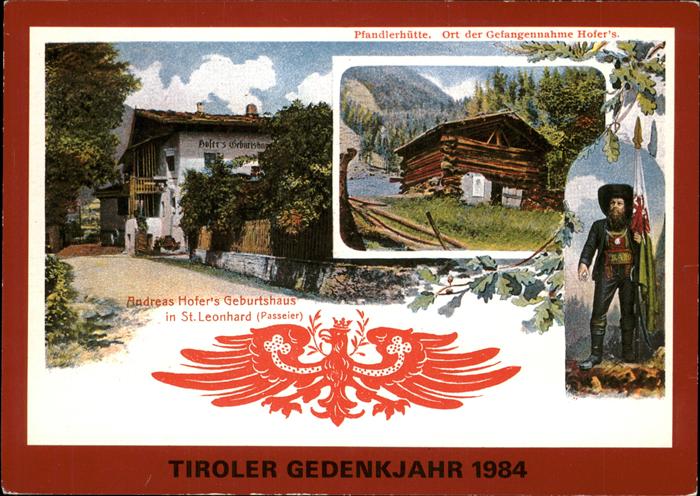 St Leonhard Forst Niederoesterreich Andreas Hofers Geburtshaus Tiroler Gedenkjah