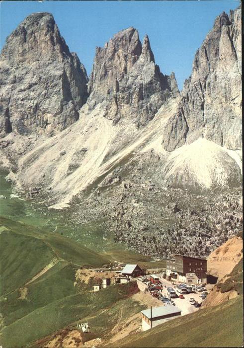 Dolomiten Passo Sella Sellajoch Hotel Maria Flora Langkofel
