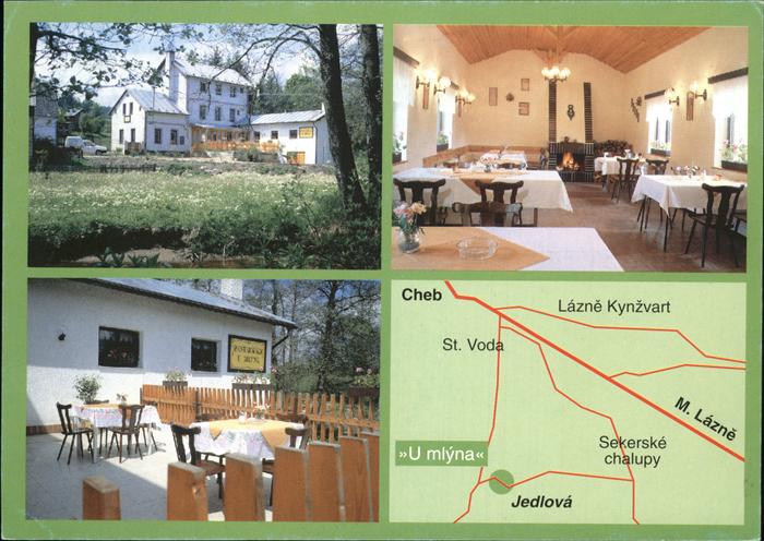 Cheb Eger Landkarte U mlyna Jedlova Restaurant