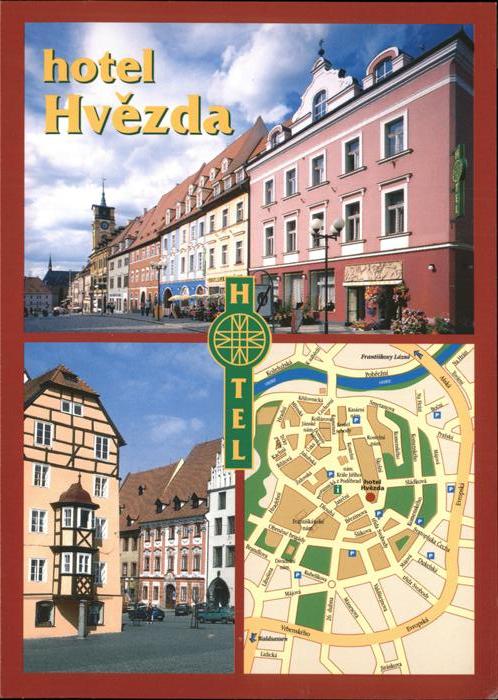 Cheb Eger Hotel Hvezda Strassenkarte
