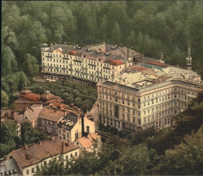 Karlovy Vary Hotel Cedok Moskva Fliegeraufnahme