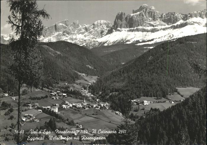 Welschnofen Suedtirol Panorama Eggental mit Rosengarten Val d Ega Il Catinaccio